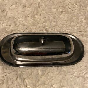 Vintage Nevco Silver Metal Butter Dish